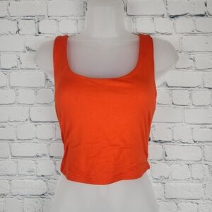 Sincerely Jules Size L Orange Crop Tank